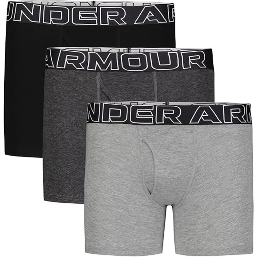 New 3 Pack Under Armour Boys Large Charged Stretch Boxer Brief Underwear